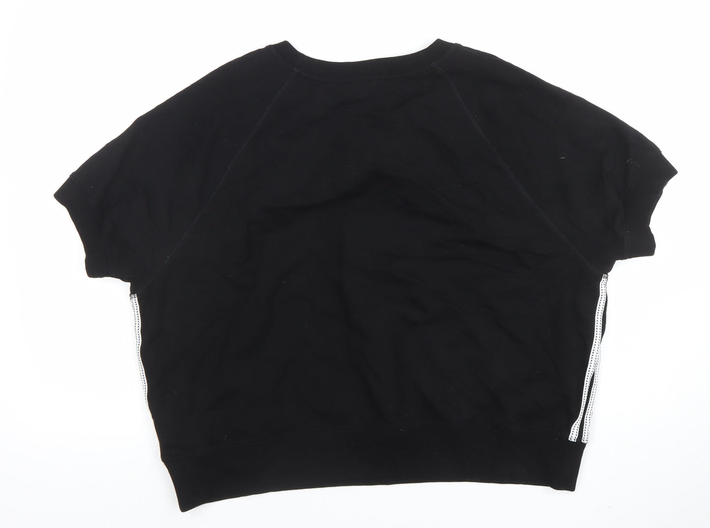 The White Company Women’s Black Lounge Short Sleeve Relaxed T-Shirt Size L