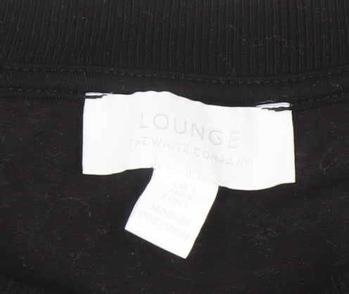 The White Company Women’s Black Lounge Short Sleeve Relaxed T-Shirt Size L