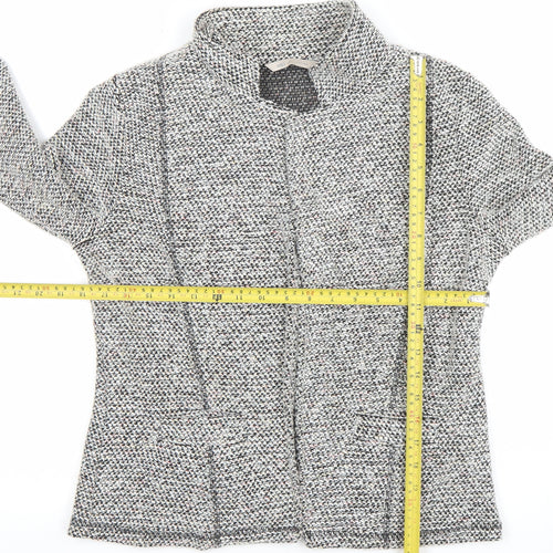Marks and Spencer Women’s Grey Woven Blazer UK 14 Classic Single-Breasted Jacket