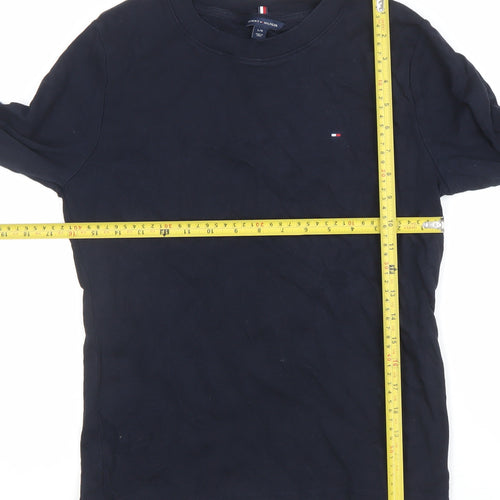 Tommy Hilfiger Women’s Blue Cotton Long Sleeve Crew Neck T-Shirt Size L