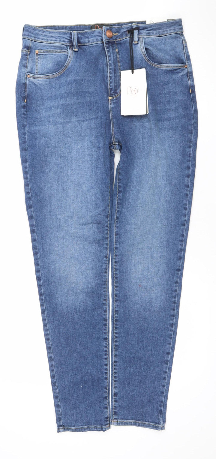 Poco by Pippa Women's Blue High Rise Skinny Jeans Size 16R
