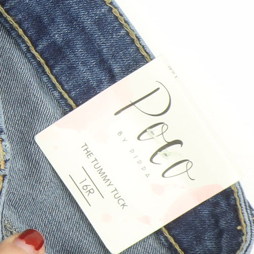 Poco by Pippa Women's Blue High Rise Skinny Jeans Size 16R