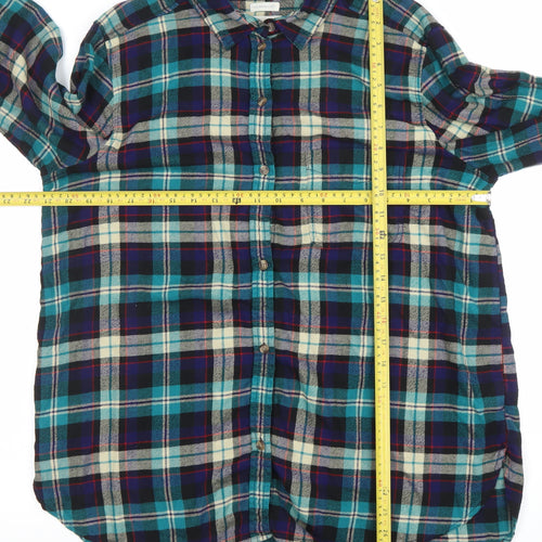 American Eagle Men's Multicoloured XL Flannel Check Button-Up Shirt