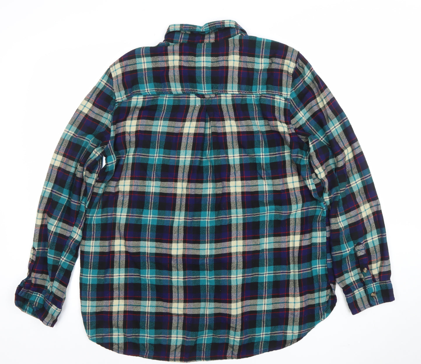 American Eagle Men's Multicoloured XL Flannel Check Button-Up Shirt