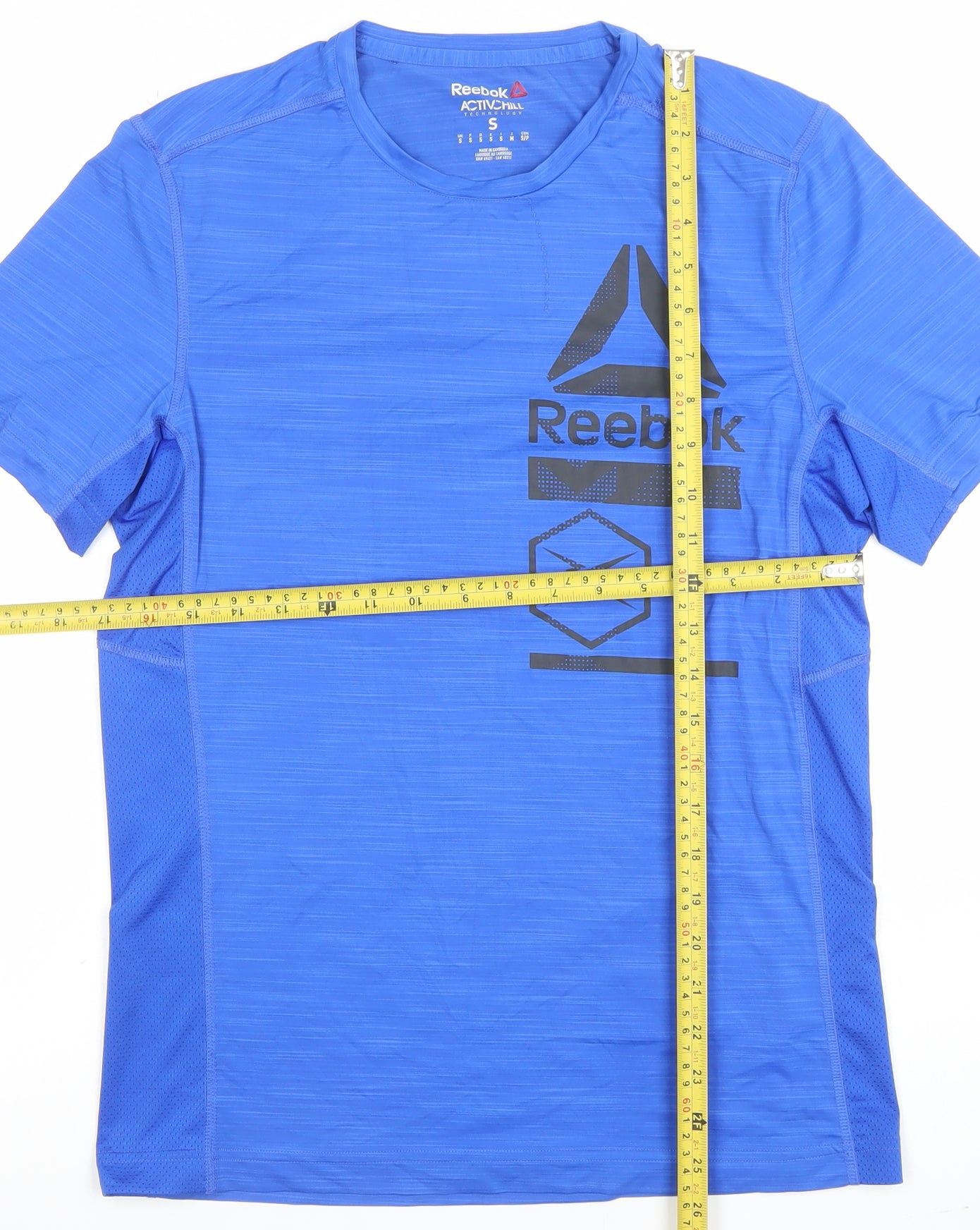 Reebok Men’s Blue ACTIVCHILL Graphic T-Shirt Size S Athletic Fit