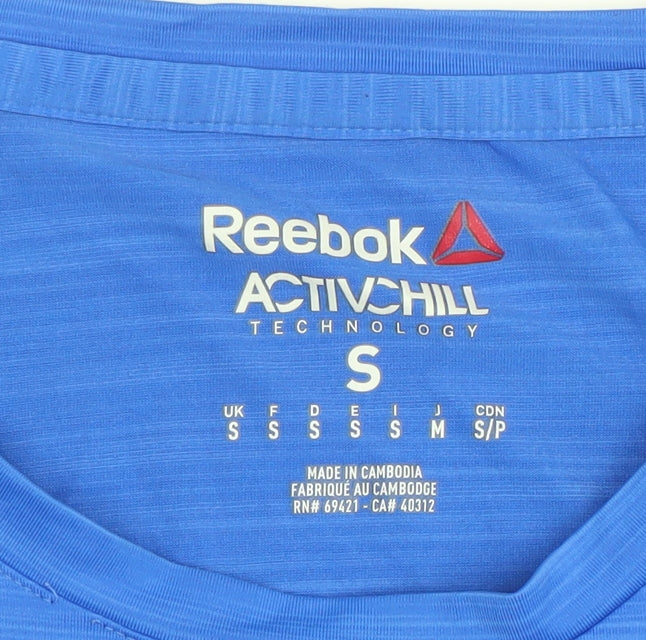 Reebok Men’s Blue ACTIVCHILL Graphic T-Shirt Size S Athletic Fit