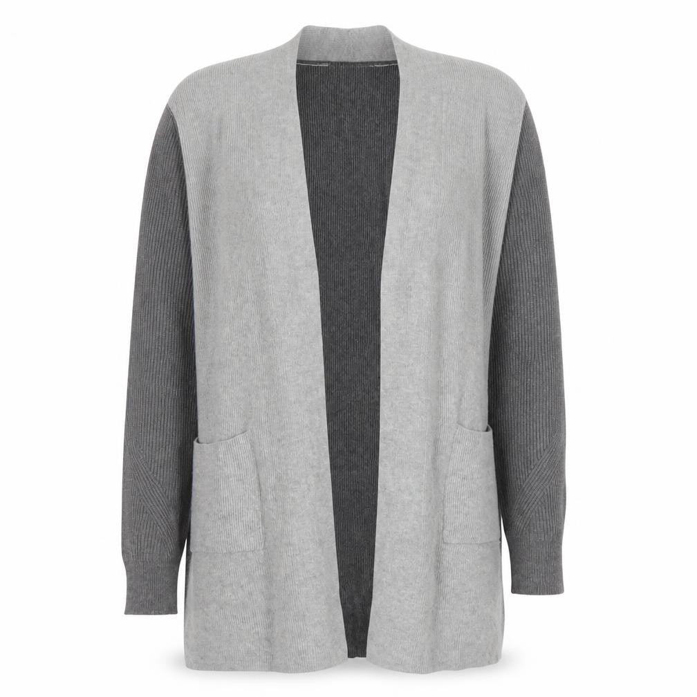 Marks and Spencer Women’s Grey Knit Long Sleeve Open Cardigan Size 12
