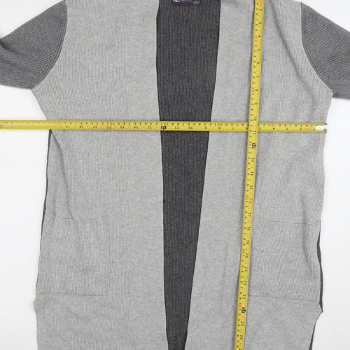 Marks and Spencer Women’s Grey Knit Long Sleeve Open Cardigan Size 12