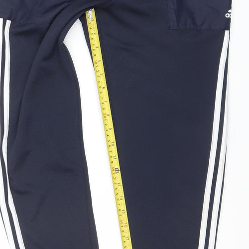 Adidas Men's Blue Slim Fit Track Pants Size S Activewear Tapered