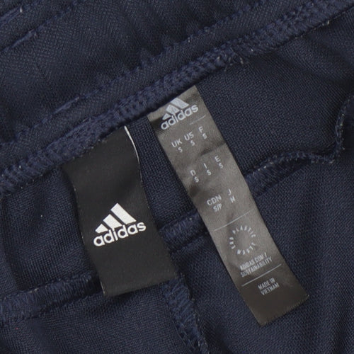 Adidas Men's Blue Slim Fit Track Pants Size S Activewear Tapered