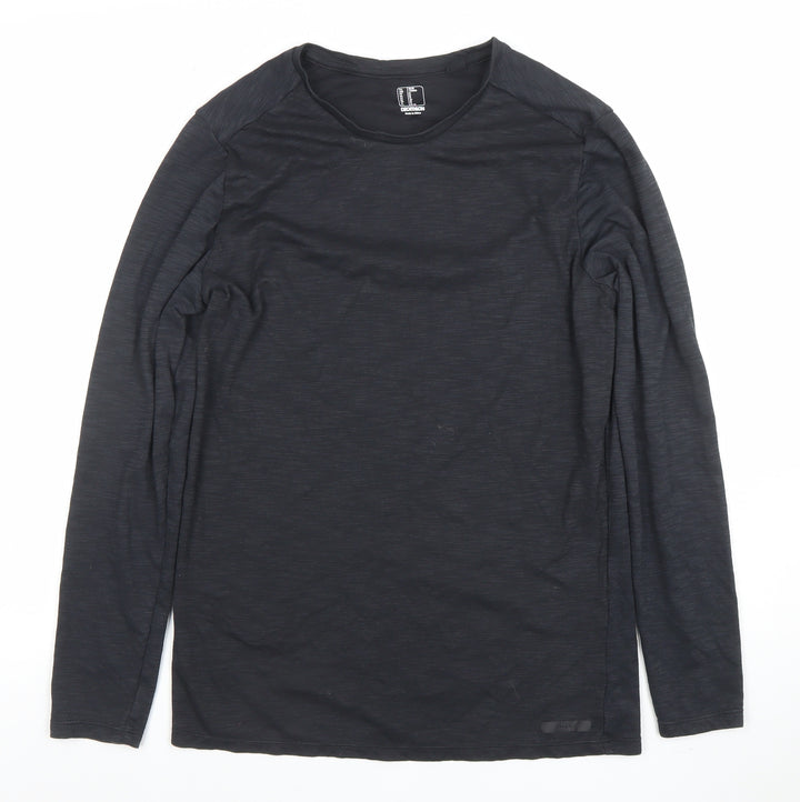 Decathlon Women's Black Long Sleeve Athletic Training Top M