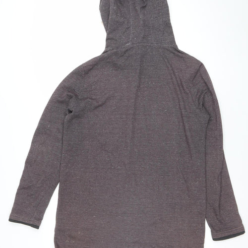 Villain Men's Brown Pullover Hoodie Size M Zip Pocket Casual Top