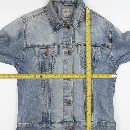 Denim Co. Womens Blue Denim Basic Jacket Size 6