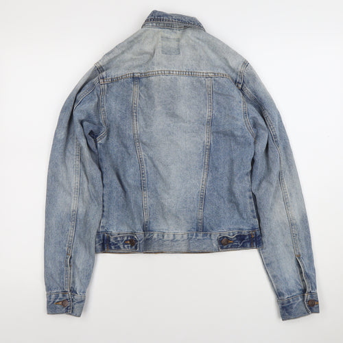 Denim Co. Womens Blue Denim Basic Jacket Size 6
