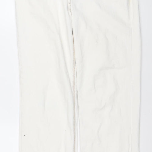 Beloved Women Ivory Straight Leg Jeans Size 10 Cotton Blend