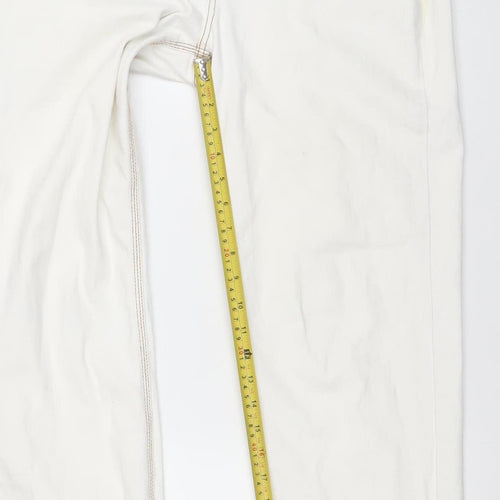 Beloved Women Ivory Straight Leg Jeans Size 10 Cotton Blend