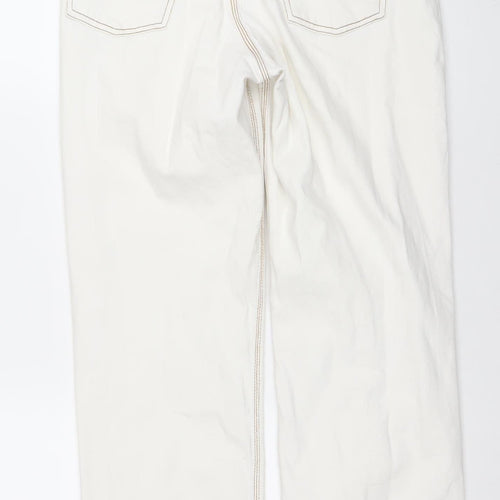 Beloved Women Ivory Straight Leg Jeans Size 10 Cotton Blend