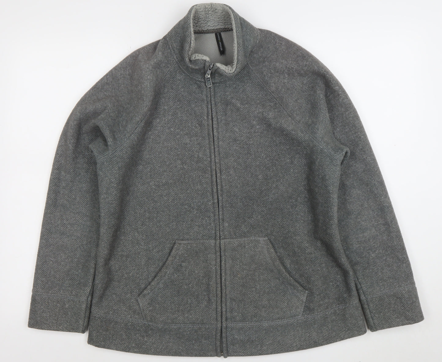 Marks and Spencer Women's Grey Fleece Full Zip Jacket UK 16