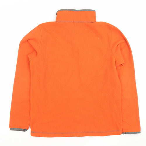 Lands’ End Boys Orange Fleece Half Zip Sweatshirt 12-14 Years
