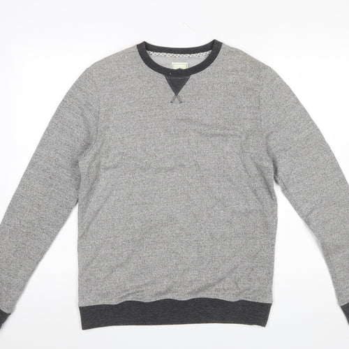 Steel & Jelly Men's Grey Knit Crew Neck Pullover Sweatshirt Size M