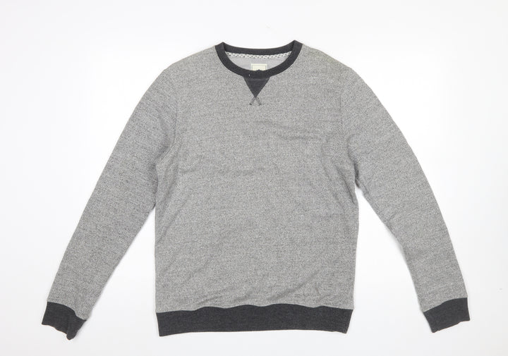 Steel & Jelly Men's Grey Knit Crew Neck Pullover Sweatshirt Size M