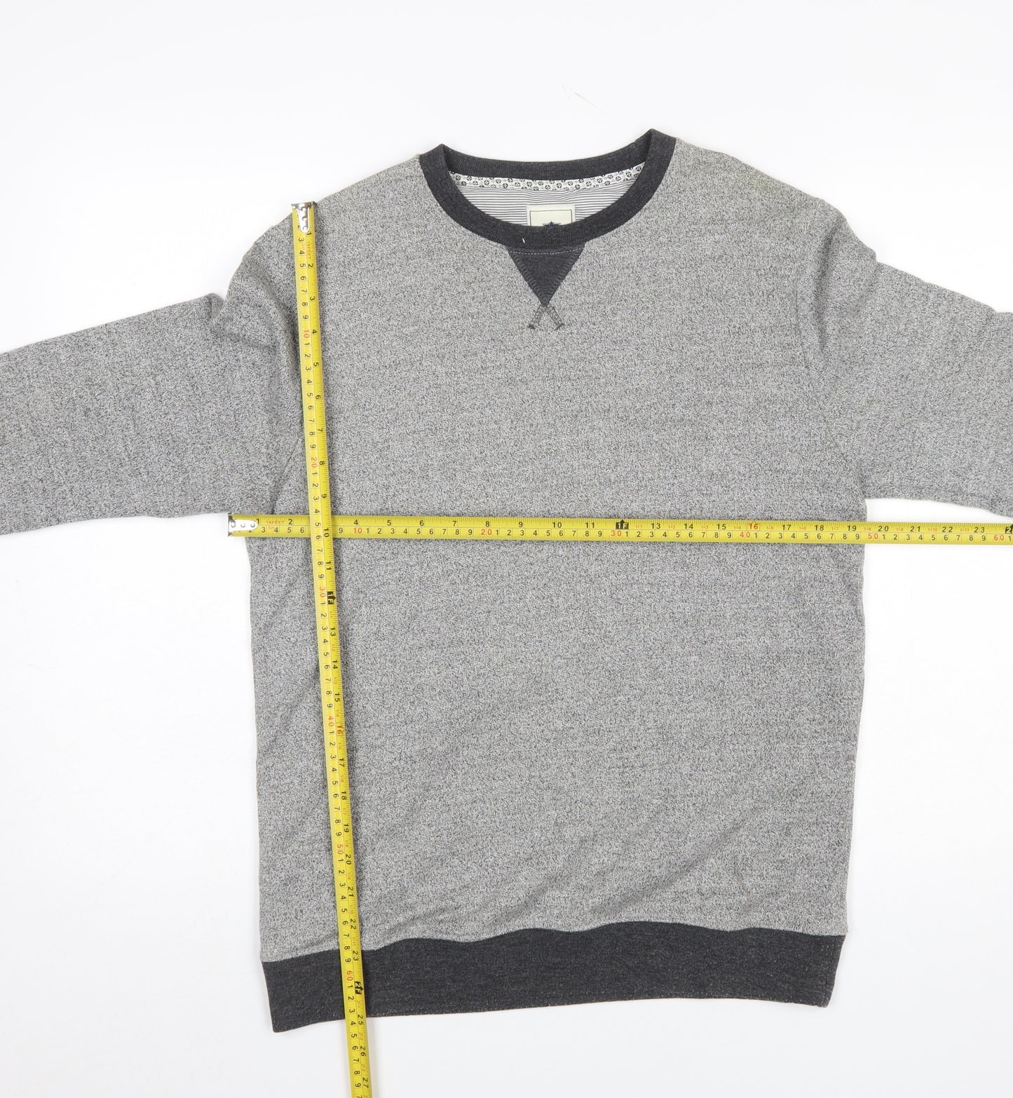 Steel & Jelly Men's Grey Knit Crew Neck Pullover Sweatshirt Size M