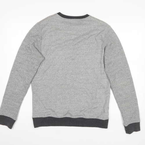 Steel & Jelly Men's Grey Knit Crew Neck Pullover Sweatshirt Size M