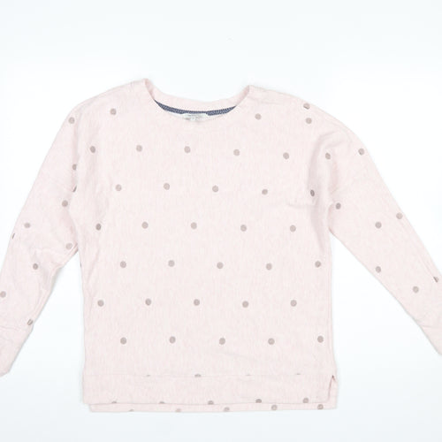 Sandwich Womens Pink Polka Dot Long Sleeve Pyjama Top XS