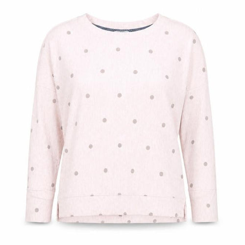 Sandwich Womens Pink Polka Dot Long Sleeve Pyjama Top XS