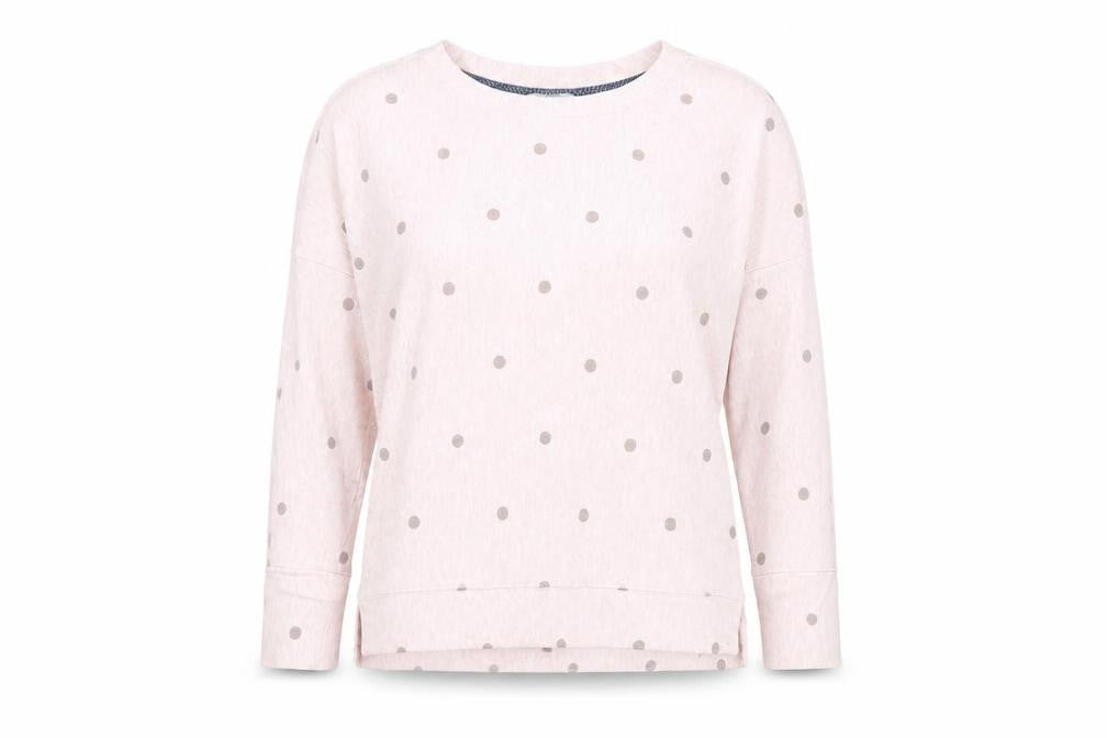 Sandwich Womens Pink Polka Dot Long Sleeve Pyjama Top XS