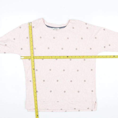 Sandwich Womens Pink Polka Dot Long Sleeve Pyjama Top XS