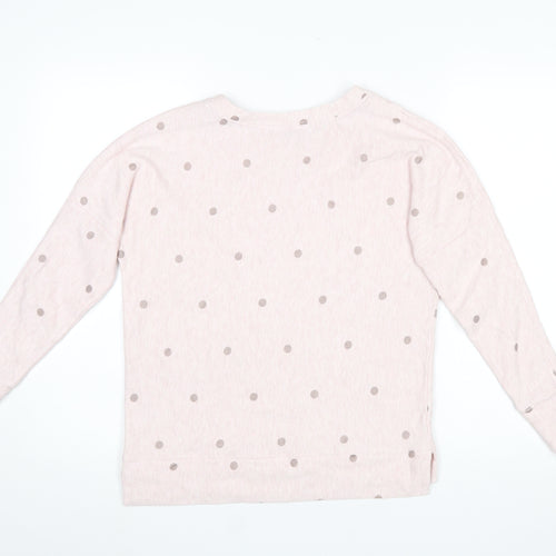 Sandwich Womens Pink Polka Dot Long Sleeve Pyjama Top XS
