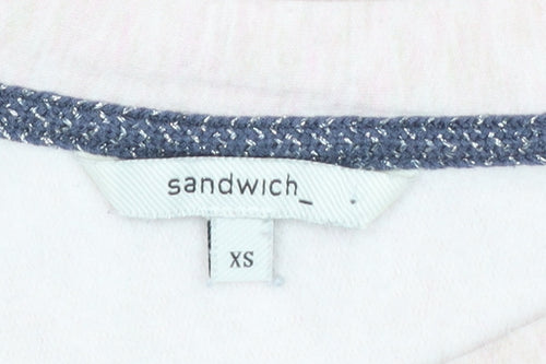 Sandwich Womens Pink Polka Dot Long Sleeve Pyjama Top XS