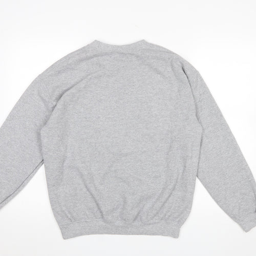 Topshop Women Grey Tiger Embroidered Pullover Sweatshirt M