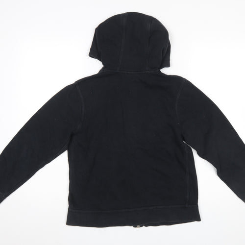 Nike Boys Black Full Zip Hoodie 12-13 Years Cotton Blend Sweatshirt