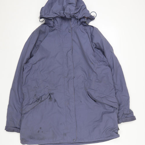 Regatta Women Blue Waterproof Hooded Parka Jacket Size 14
