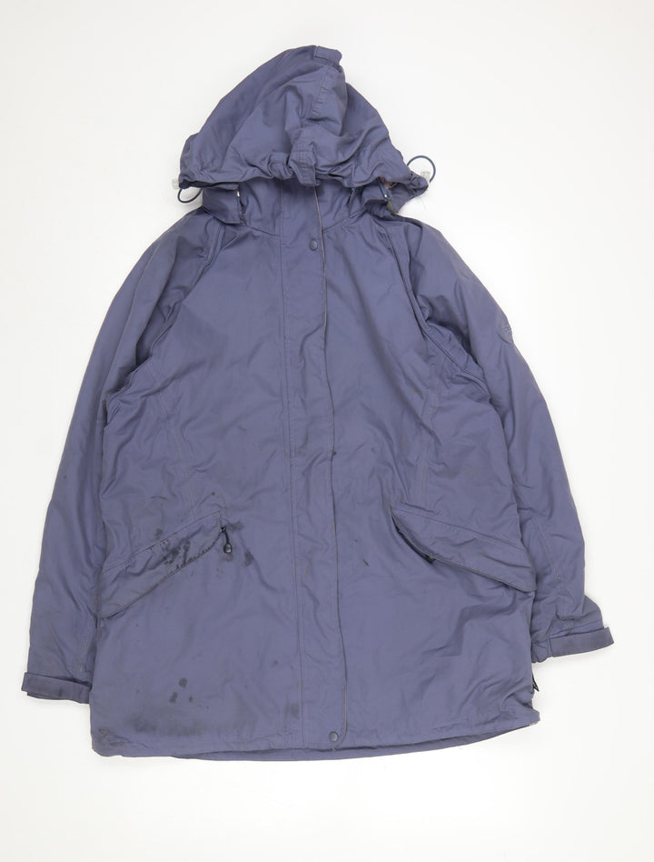 Regatta Women Blue Waterproof Hooded Parka Jacket Size 14