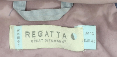 Regatta Women Blue Waterproof Hooded Parka Jacket Size 14