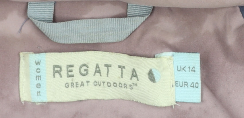 Regatta Women Blue Waterproof Hooded Parka Jacket Size 14