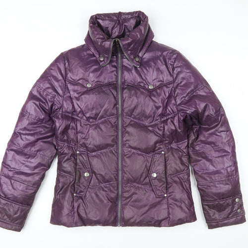 COCORO Women’s Purple Short Puffer Jacket Size 10 Polyester Lined