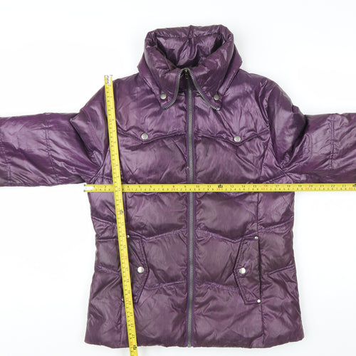 COCORO Women’s Purple Short Puffer Jacket Size 10 Polyester Lined