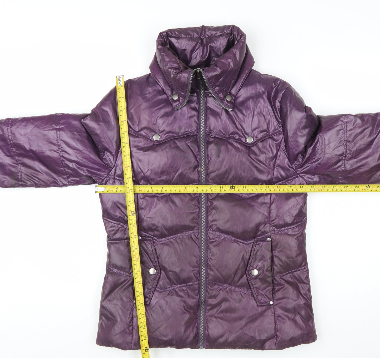 COCORO Women’s Purple Short Puffer Jacket Size 10 Polyester Lined