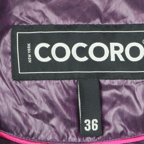 COCORO Women’s Purple Short Puffer Jacket Size 10 Polyester Lined