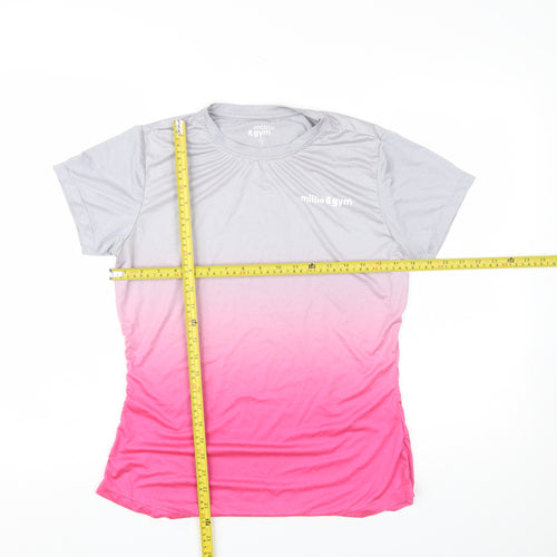 Millie & Gym Women’s Pink Ombre Activewear T-Shirt Size M