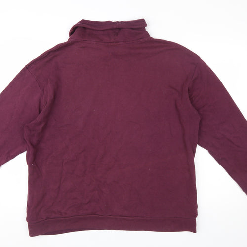 Victoria's Secret PINK Womens Burgundy Pullover Sweatshirt L Cotton Blend