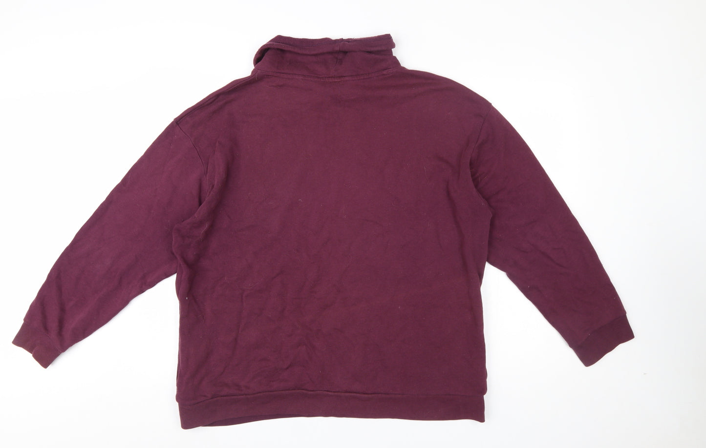 Victoria's Secret PINK Womens Burgundy Pullover Sweatshirt L Cotton Blend