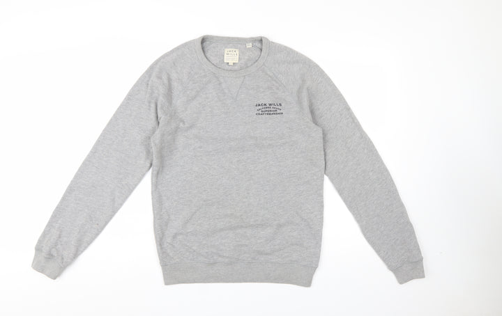 Jack Wills Men's Grey Small Pullover Crew Neck Sweatshirt
