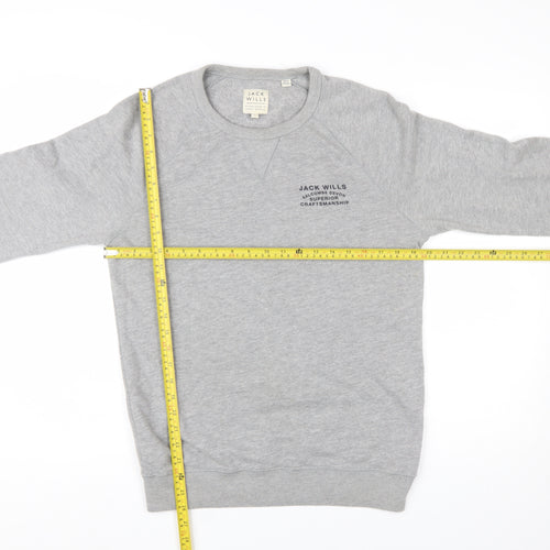 Jack Wills Men's Grey Small Pullover Crew Neck Sweatshirt