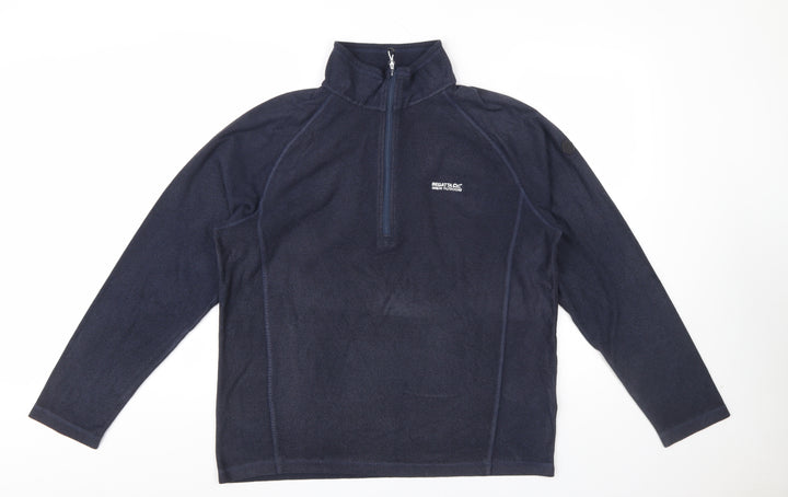 Regatta Men's XL Blue Fleece 1/2 Zip Pullover Sweatshirt Outdoor