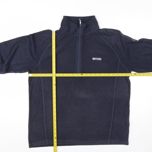 Regatta Men's XL Blue Fleece 1/2 Zip Pullover Sweatshirt Outdoor